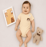 بادی نوزادی پسرانه طرح خرسی